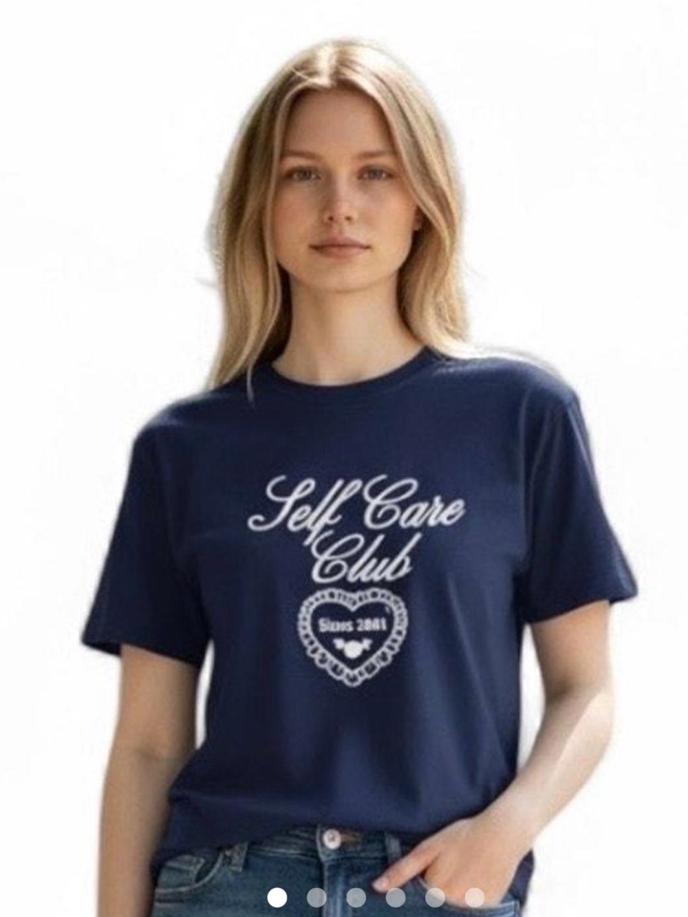 Navy "Self Care Club" Graphic Tee